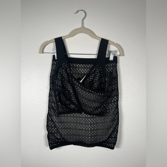 Bebe black lace bondage two piece skirt/ dress size small/medium - Picture 2 of 9